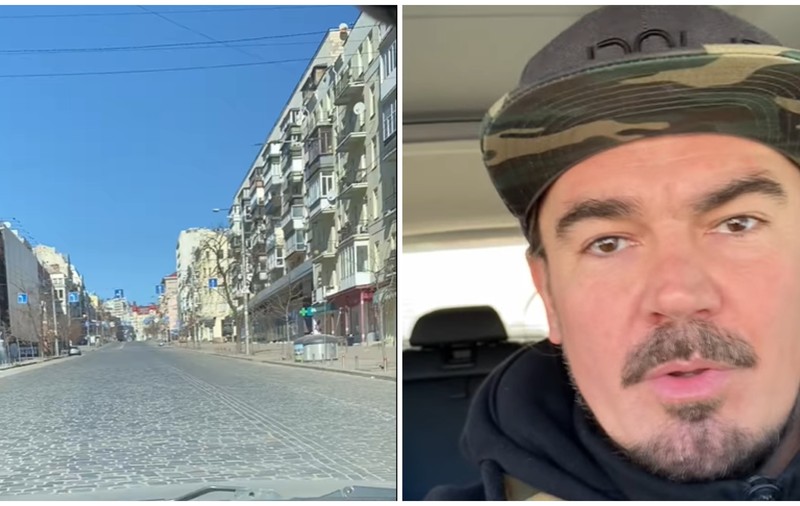 Imagini din Kievul pustiu, postate de un rapper devenit soldat. „Nu am crezut niciodată că o să-mi doresc să văd orașul plin de oameni și ambuteiaje”