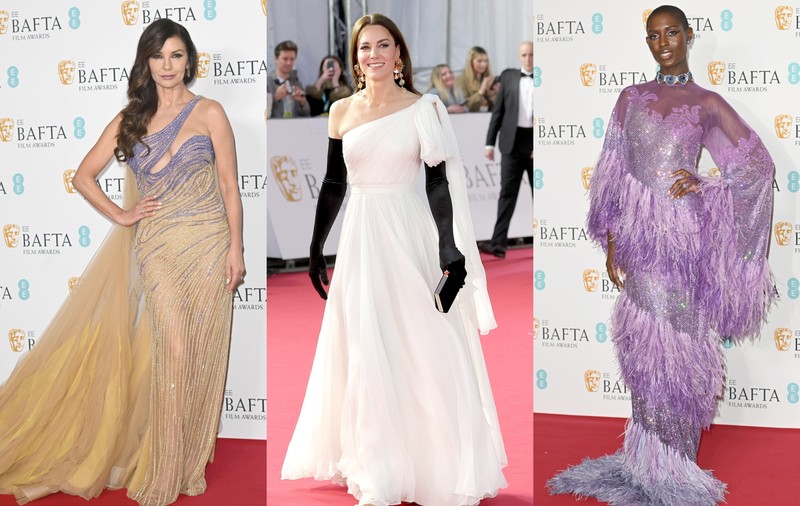 Apariții spectaculoase pe covorul roșu la premiile BAFTA 2023. Ce ținute au purtat actrițele