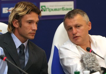 Fostul star al lui Dinamo Kiev, Andrei Șevcenko și Igor Surkis. Foto: HEPTA