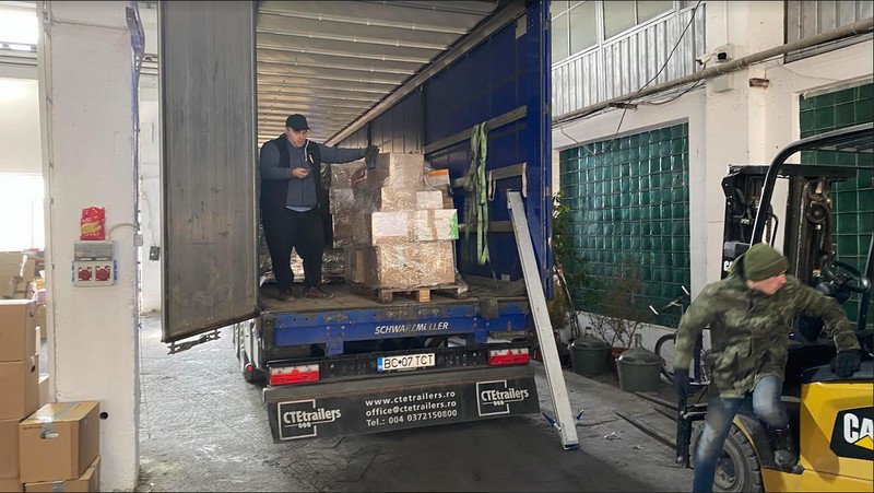 Primul camion cu ajutoare din franța sosit la Tulcea