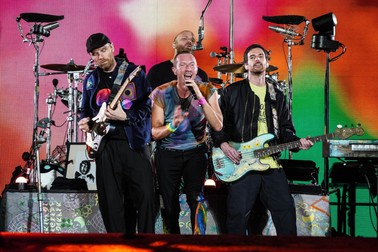 June 21, 2023, NAPOLI: British rock band Coldplay perform on stage during their concert at the Diego Armando Maradona stadium in Naples, Italy, 21 June 2023..ANSA/CESARE ABBATE (Credit Image: © ANSA via ZUMA Press)
