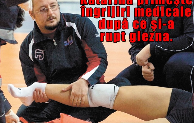 Imagini terifiante la meciul CSU Metal Galaţi - CSU Medicina Tg. Mureş.