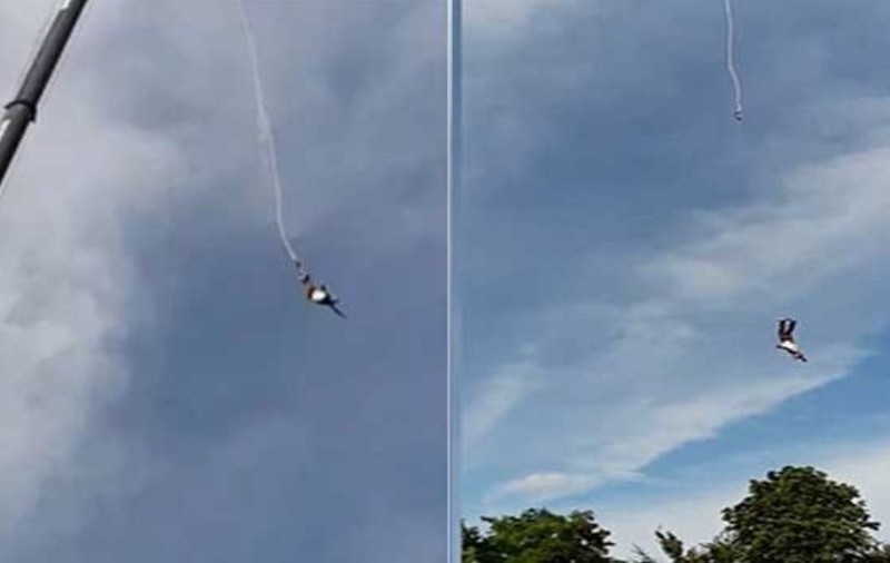 Accident teribil. Unui bărbat i s-a rupt coarda în timp ce făcea bungee jumping