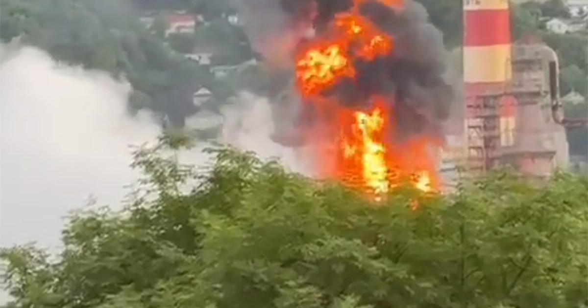 Incendiu la rafinăria din Taupse, lovită de ucraineni Foto: Profimedia