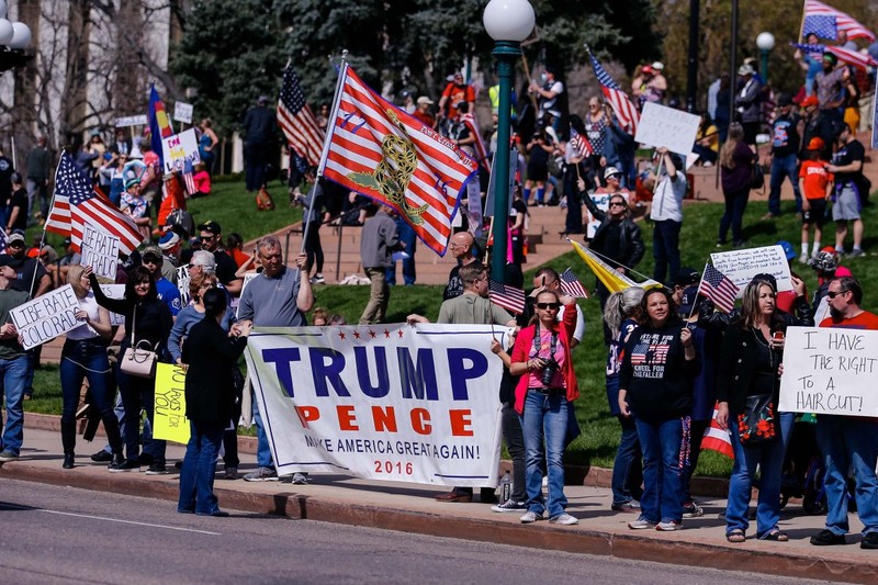 Mulți dintre protestatarii din Denver sunt alegători ai lui Donald Trump FOTO: Profimedia