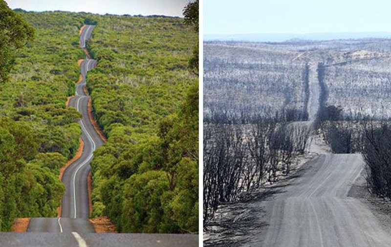 Australia, înainte și după ce focul a mistuit milioane de hectare. Imaginile care arată amploarea dezastrului