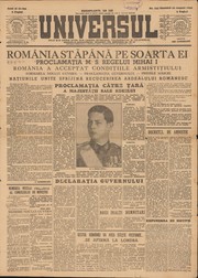 Proclamația către țară a Regelui Mihai din 23 august 1944, apărută în ziarul Universul