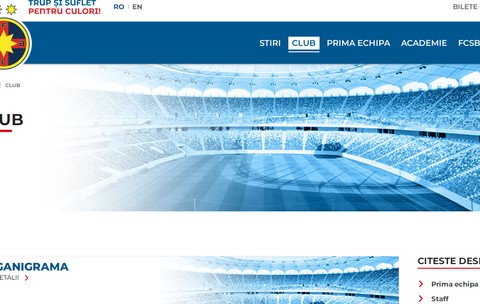pagina oficiala FCSB.ro