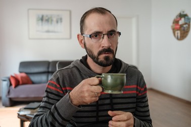 Marius Hanganu, în apartamentul său din Nürnberg