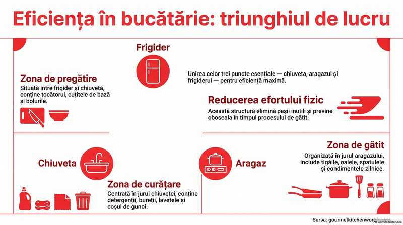 Triunghiul de lucru în bucătărie