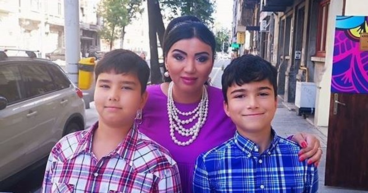 Adriana Bahmuțeanu și cei doi copii