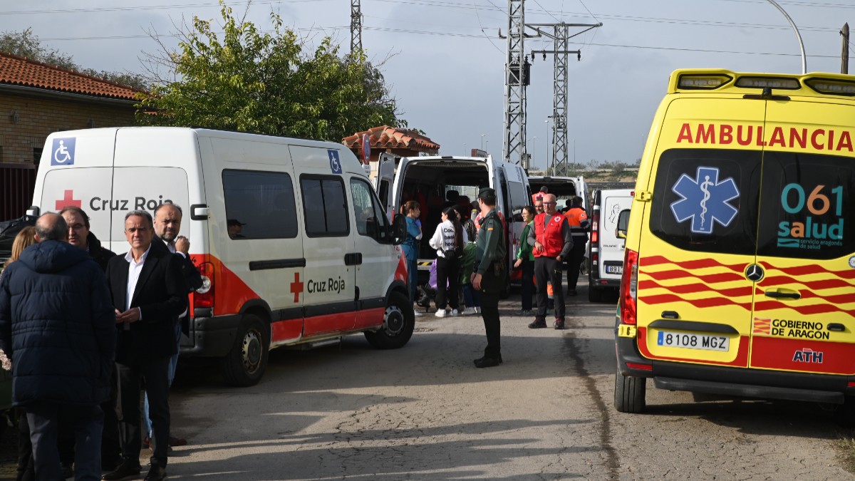 Serviciile de urgență care asistă la azilul de bătrâni din Villafranca de Ebro