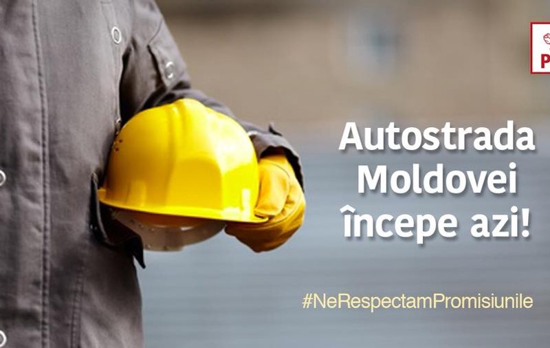 Anunţul PSD, în ziua protestului "15 minute, pe 15 martie, la ora 15.00": "Autostrada Moldovei începe azi!". Ministrul Transporturilor dă startul lucrărilor pe şantier