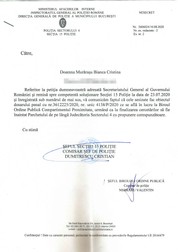 Alt răspuns de la poliție, a venit pe data de 10 august, când a fost informată că există un dosar penal în lucru