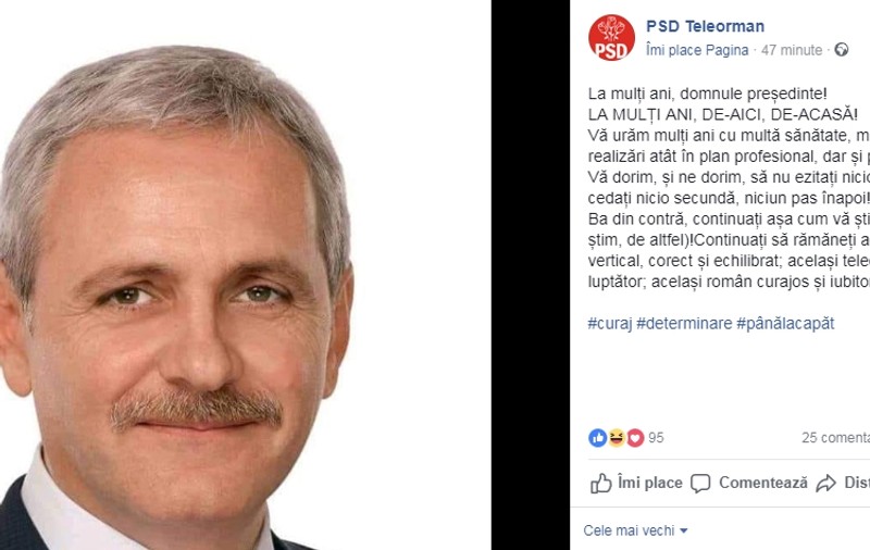 Ce i-au urat pesediștii teleormăneni lui Liviu Dragnea de ziua lui. Multe filiale l-au uitat pe șeful partidului