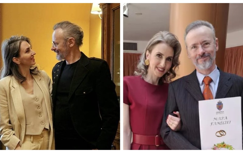 Mihai Albu și Elena Nechifor s-au căsătorit astăzi. Primele imagini de la Starea Civilă. Ce rochie a ales partenera designerului
