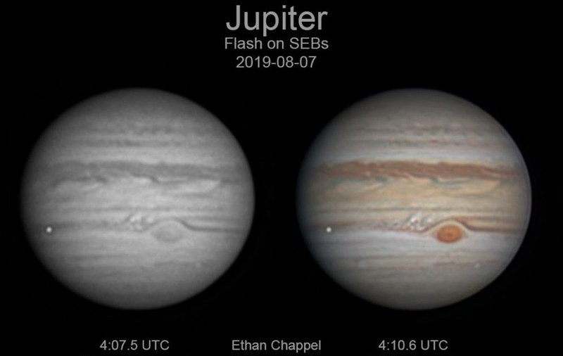 Un astronom amator a surprins întâmplător un moment rar pe Jupiter. Un meteorit a explodat cu puterea a peste 240.000 de tone de explozibil