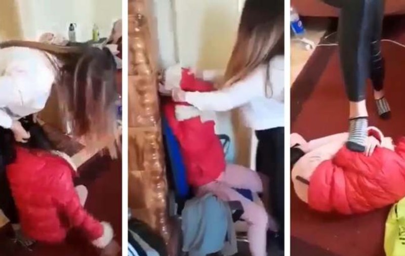 Eleva din Arad care și-a bătut colega şi tatăl ei, care a filmat scenele violente, au fost reținuți pentru 24 de ore