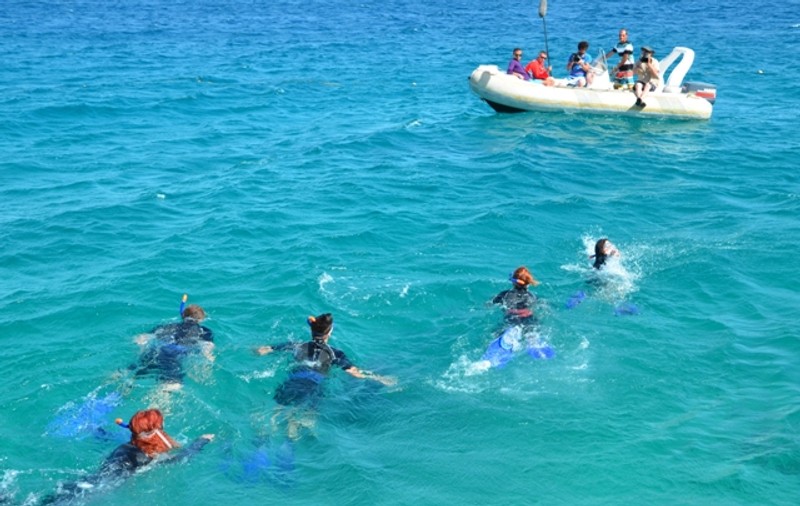 Fetele de la "Burlacul" fac snorkeling în Egipt