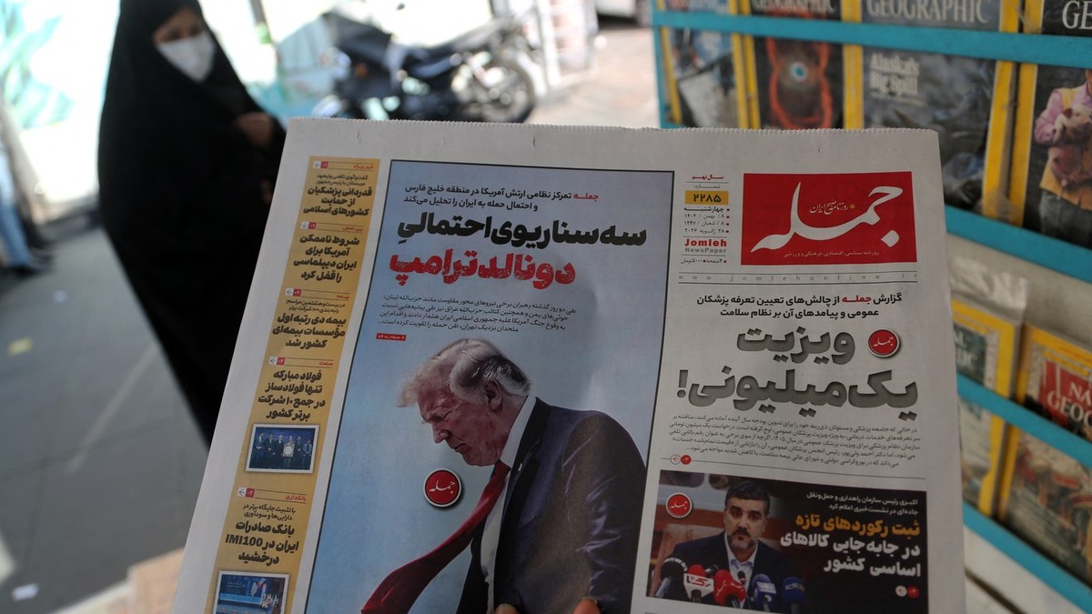 Donald Trump, pe coperta unui ziar din Iran. Imagine cu caracter ilustrativ Foto: Profimedia