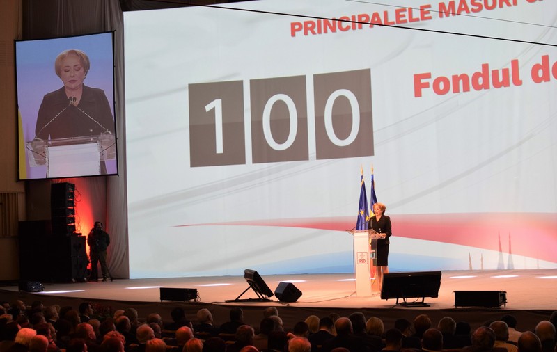 Viorica Dăncilă, la Congresul Extraordinar al PSD. A prezentat 100 de măsuri pe care le va lua în acest an