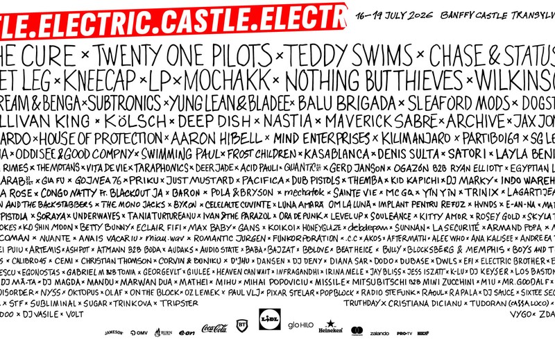 Lineup complet pentru Electric Castle 2026: The Cure, twenty one pilots, Teddy Swims, Wet Leg, Kneecap și alte zeci de nume pregătite să facă senzație la castel