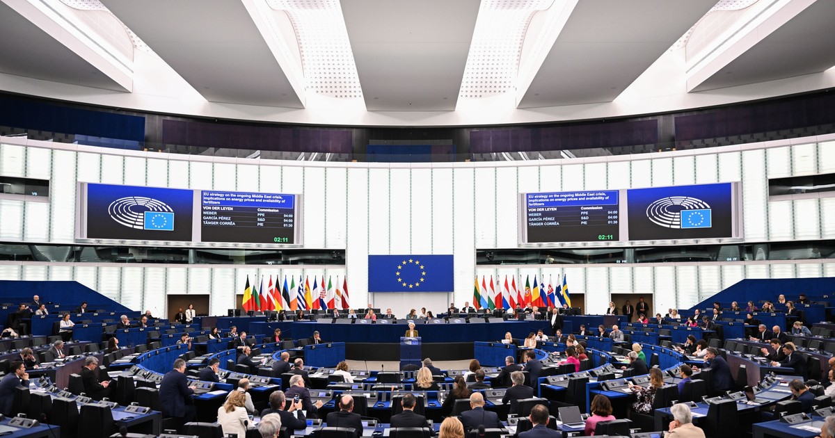 O vedere generală în timpul unei sesiuni plenare la Parlamentul European de la Strasbourg.