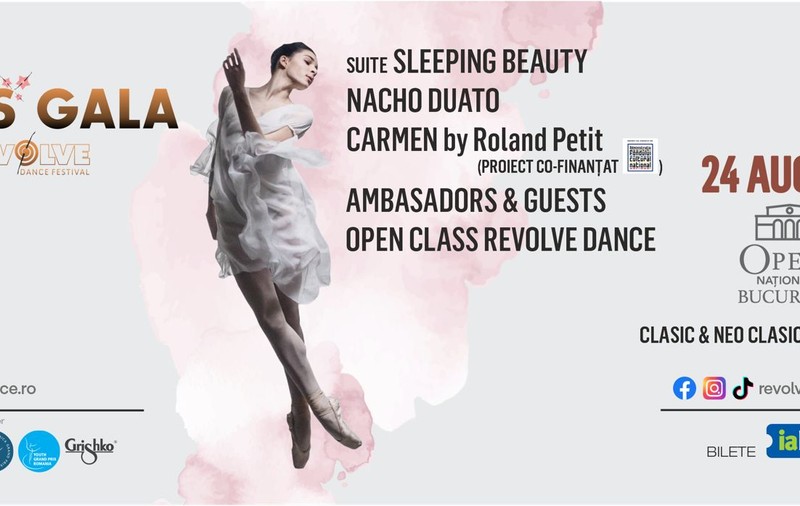 A cincisprezecea ediţie Revolve Dance aduce în “Stars Gala” mari nume ale baletului mondial la Opera Naţională din București pe 24 august