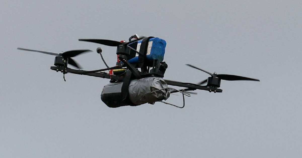 o dronă rusească în zbor