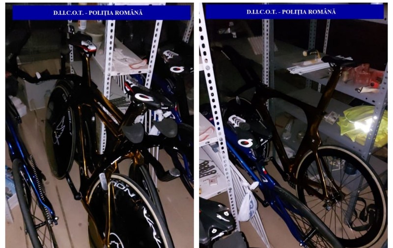 Bicicletele de 600.000 de euro furate de la lotul de ciclism al Italiei, descoperite de DIICOT în Vrancea
