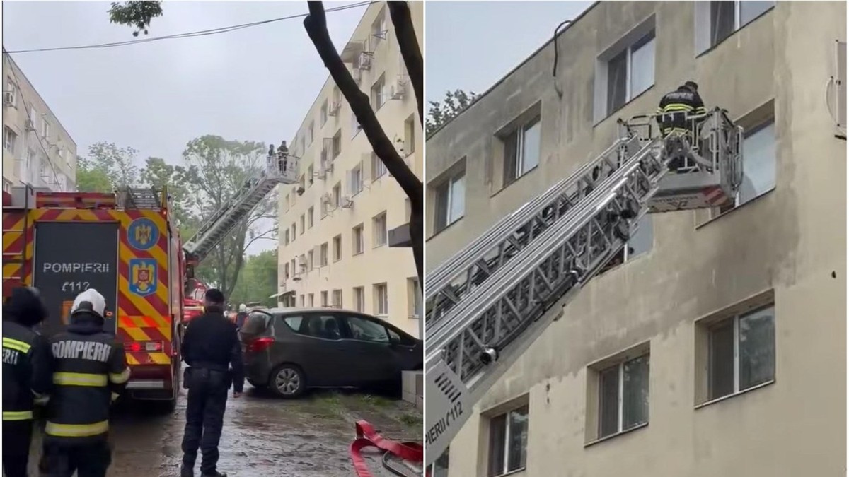 Imagine de la locul incendiului