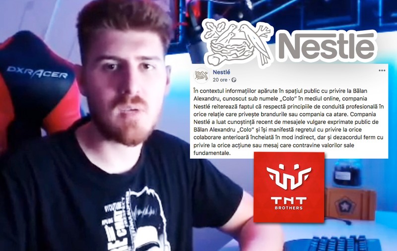 Nestlé și TNT Brothers reacționează după publicarea articolului despre colaborările cu vloggerul ”Colo”