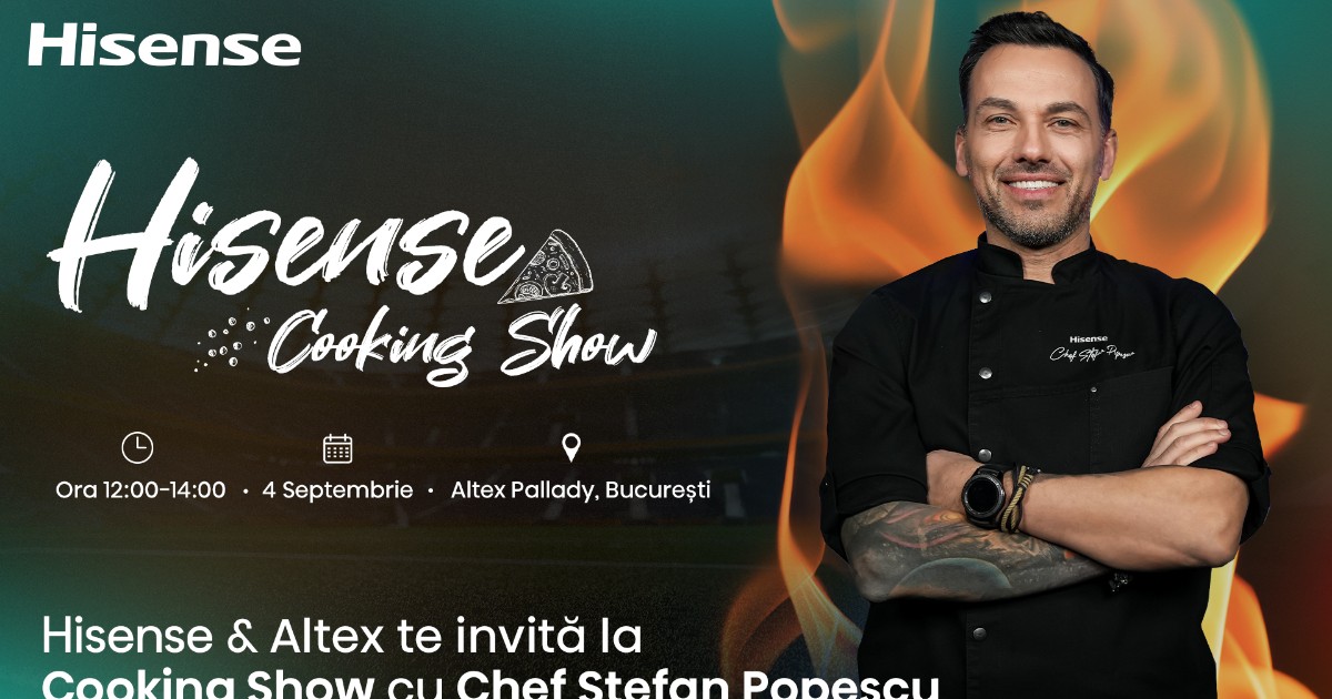 Hisense coocking show, ora 12-14, 4 septembrie, altex pallady