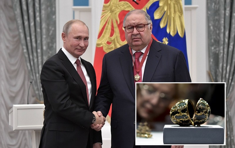 Patru ouă Fabergé ar fi fost găsite în vila din Germania a miliardarului Alișer Usmanov, unul dintre „oligarhii preferați” ai lui Putin