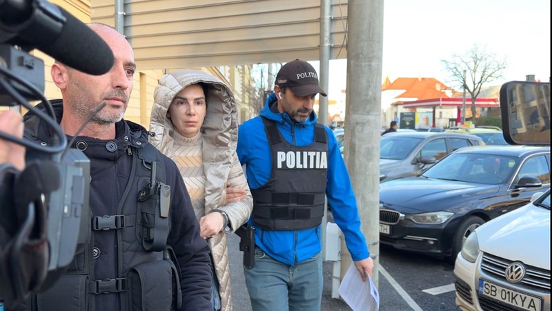 Adriana Viliginschi, fosta parteneră a omului de afaceri, Adrian Kreiner a fost reținută de procurorii Parchetului de pe lângă Tribunalul Sibiu. Foto: turnulsfatului.ro