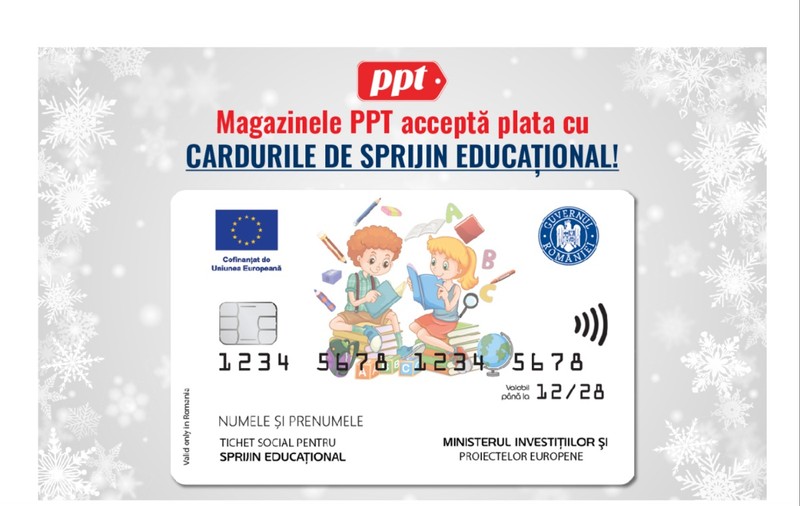 Retailerul românesc Prețuri Pentru Tine SRL acceptă plata cu Cardurile Educaționale
