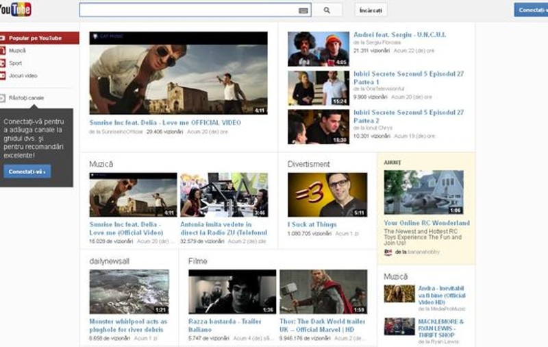 Astăzi a fost lansată platforma Youtube.ro