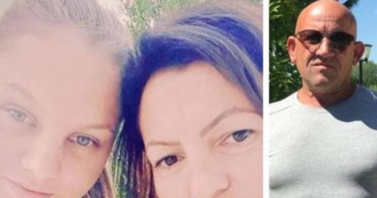 Gabriele Trandafir și ffica sa, Renata, zâmbesc într-o poză, în timp ce ucigașul celor două femei, Salvatore Montefusco, apare într-un tricou alb și cu ochelari