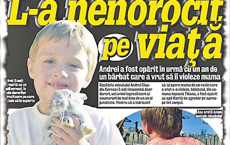 14 ani după gratii pentru agresorul copilului opărit