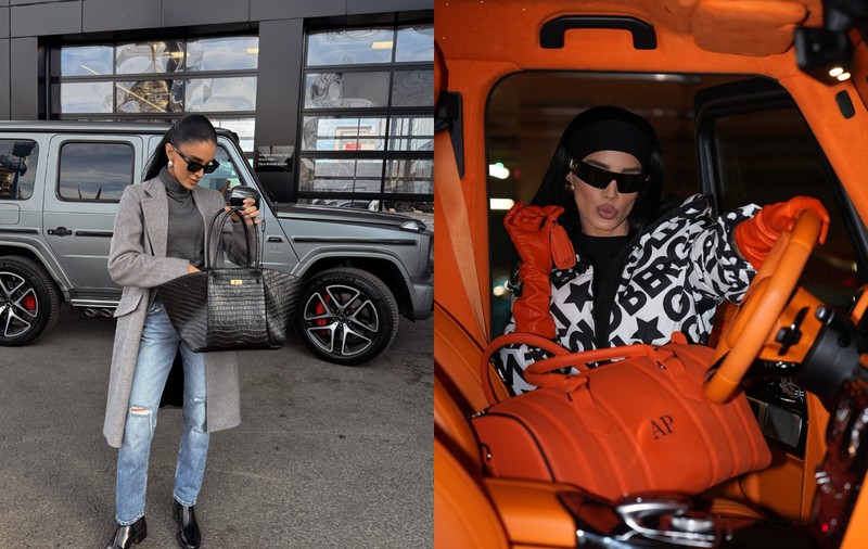 Cu cât vinde Adelina Pestrițu mașina Mercedes G Class. Interiorul bolidului e portocaliu și e personalizat cu inițialele ei