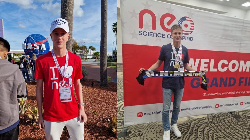 Elevul din Craiova, premiat cu aur la Olimpiada NEO Science din SUA Foto: Facebook/ Colegiul Naţional Militar ,,Tudor Vladimirescu" Craiova