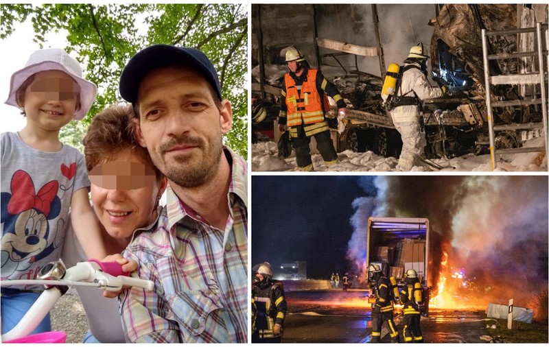 Șofer român de TIR ars de viu în cabină, în Germania. Soția lui: „A avut o presimțire că va muri la volan”