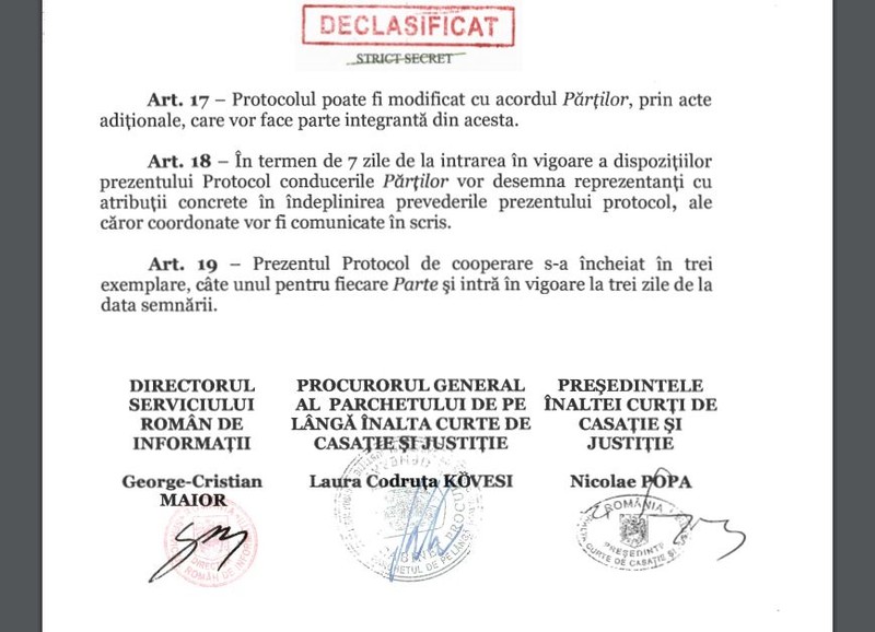 Șefa ICCJ spune că se gândește la sesizarea procurorilor privind semnătura lui Nicolae Popa pe protocolul SRI
