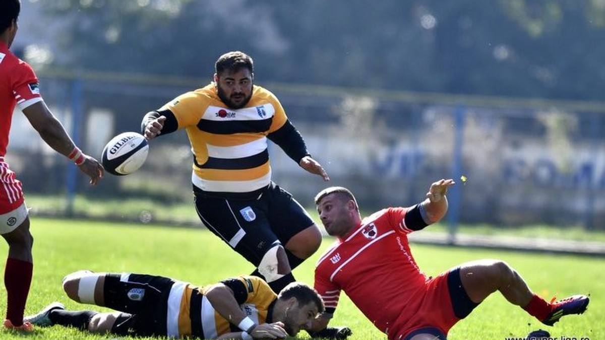 Partida de rugby Olimpia - Dinamo a fost plină de placaje bărbătești