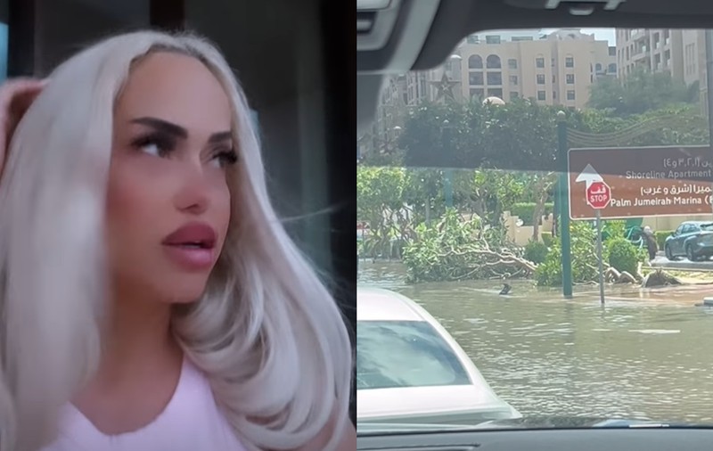 Anda Adam, prinsă de furtună în Dubai. A arătat imagini cu străzile inundate și copacii căzuți, iar apoi a mers la o plajă de lux