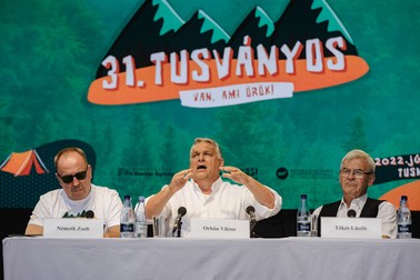 Premierul Ungariei a vorbit o oră și jumătate pe scena de la Băile Tușnad Foto: Eli Driu / Libertatea