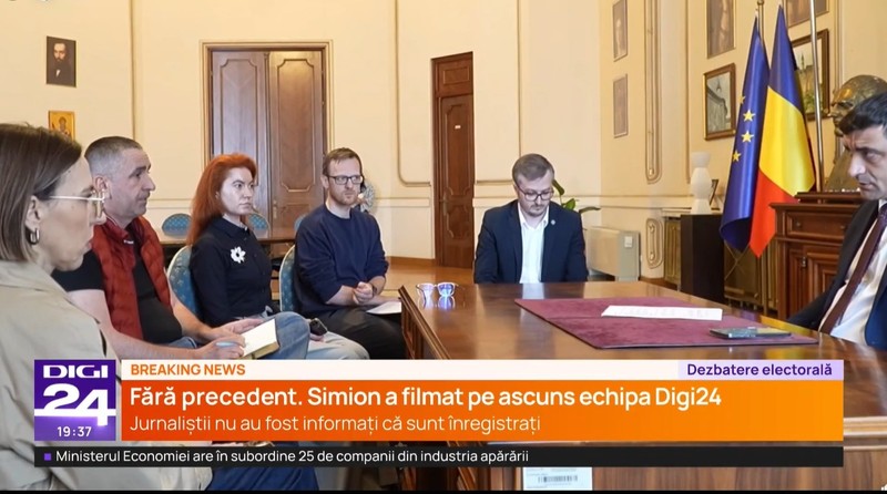 George Simion a chemat jurnaliștii Digi 24 în biroul său și i-a filmat