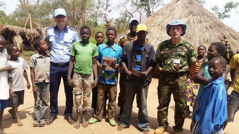 Imagine din 2016 cu o misiune a Poliției Române în Congo