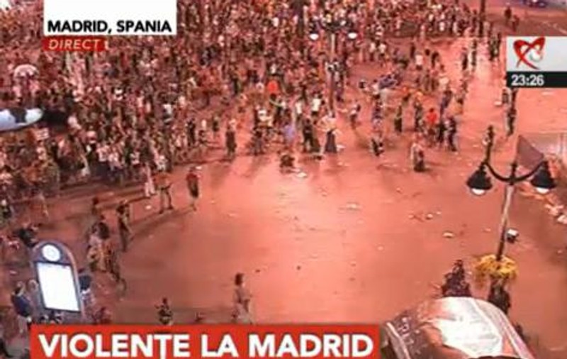 Update: Proteste violente la Madrid, faţă de vizita Papei Benedict al XVI-lea