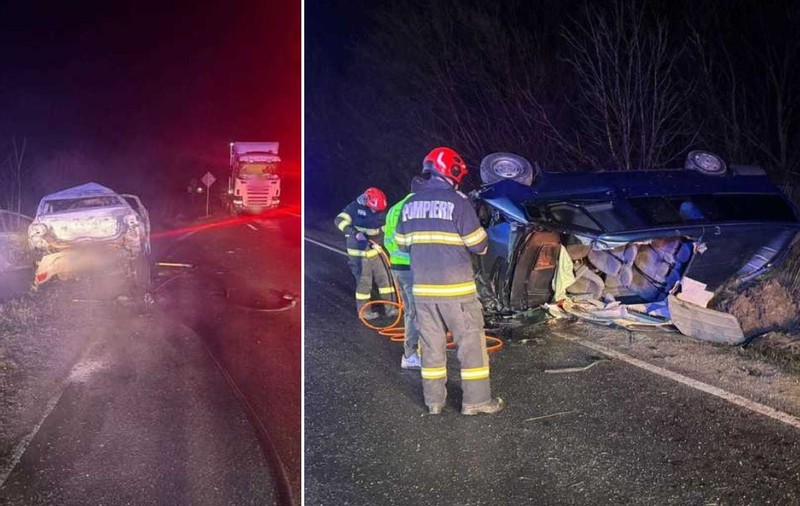 Accident cu 7 victime în Buzău: Un bărbat a murit și șase persoane au fost rănite după ce o mașină și o autoutilitară s-au ciocnit
